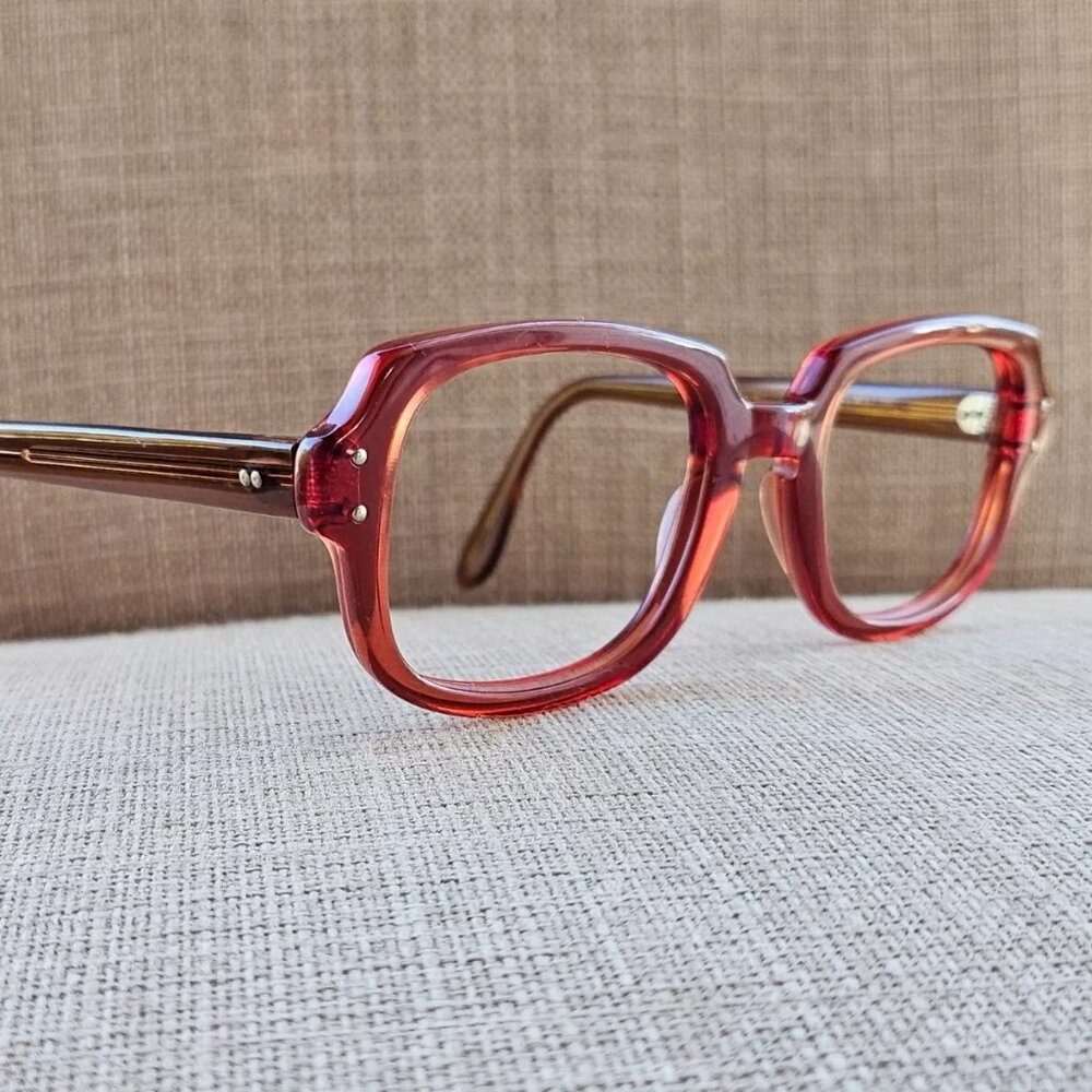 Vintage Romco Eyeglasses/Glasses Frame Red Tone 4 3/4 Sunglasses Frame only